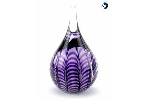 Glazen Urn Rimpeling Paars