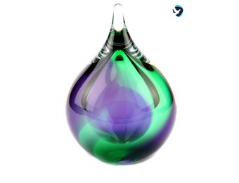 Glazen Urn Groen Paars