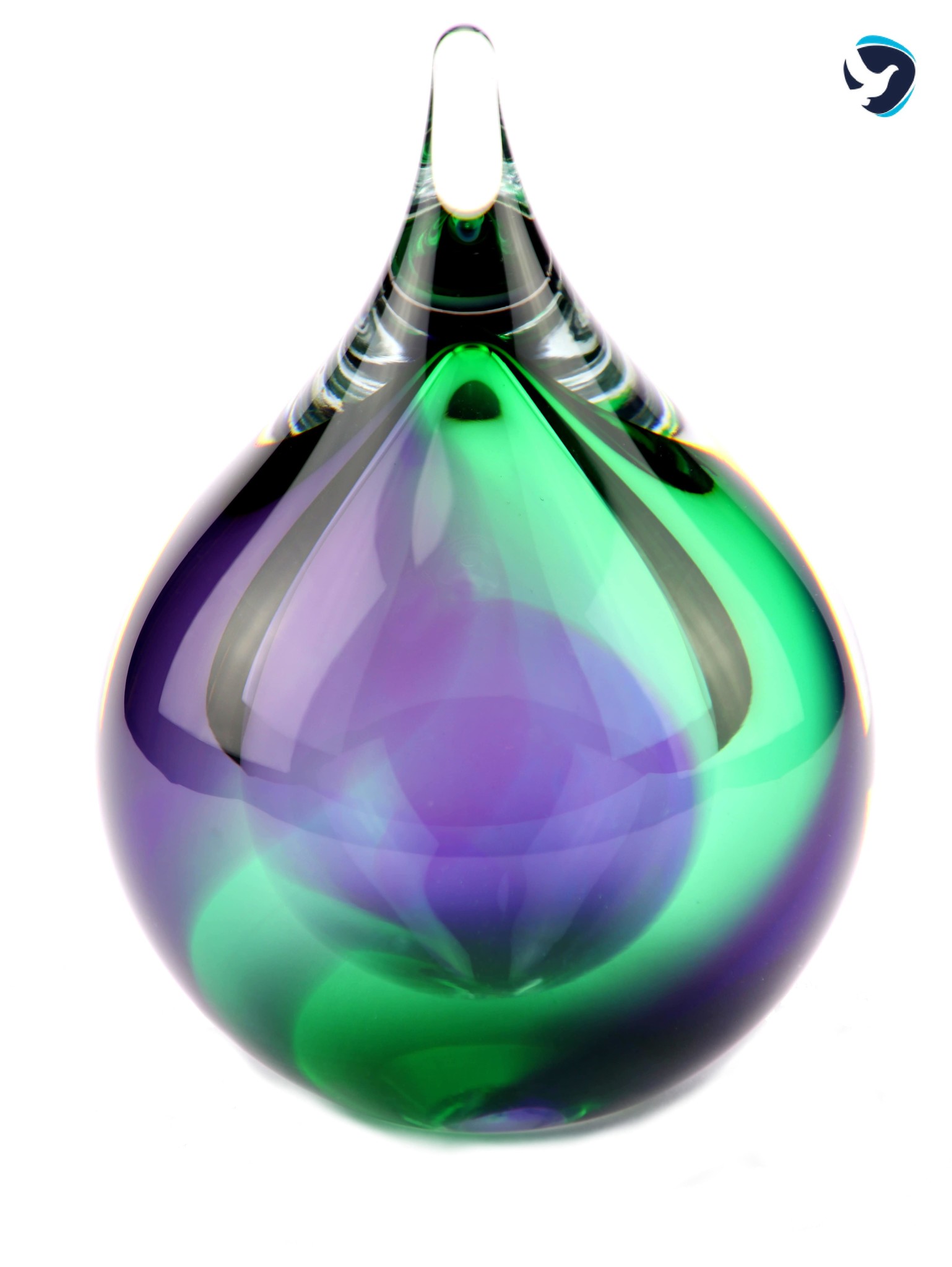 Glazen Urn Groen Paars