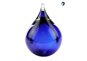 Glazen Urn Bubbel Blauw