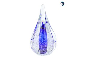 Glazen Urn Vonk Blauw