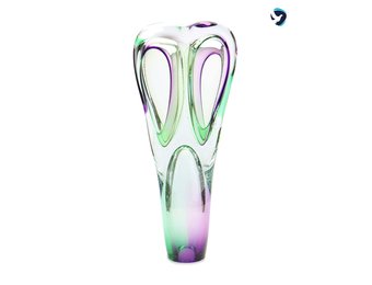 Glazen Urn Hartslag Groen Paars