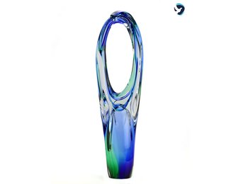 Glazen Urn Omhelsing Blauw Groen