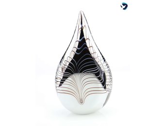 Grote Glazen Urn Druppel Zwart