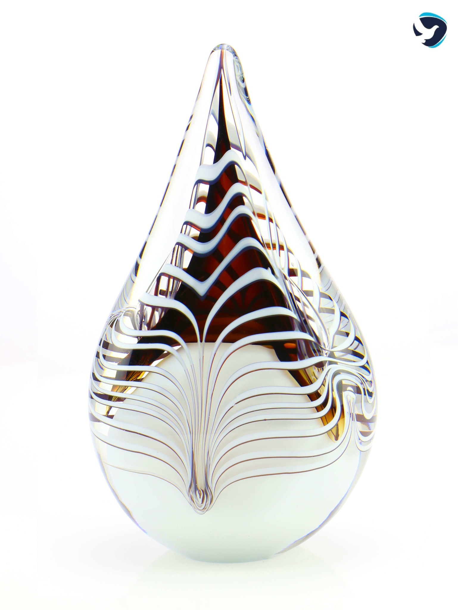 Grote Glazen Urn Druppel Cognac