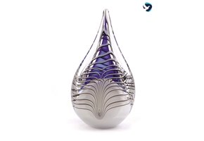 Grote Glazen Druppel Urn Blauw