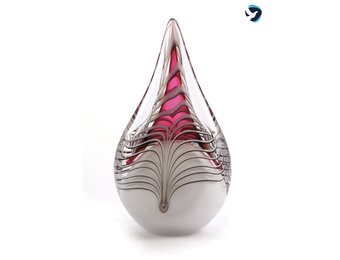 Grote Glazen Urn Druppel Roze