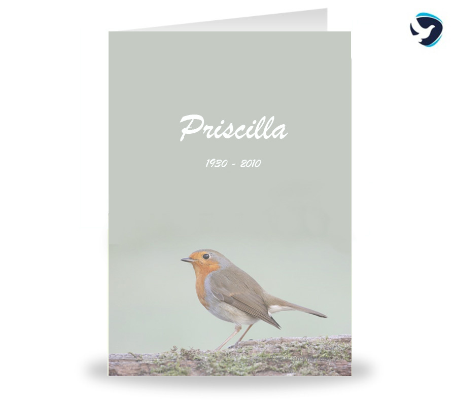 Rouwkaart Roodborstje