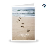 Rouwkaart Voetstappen in het Zand