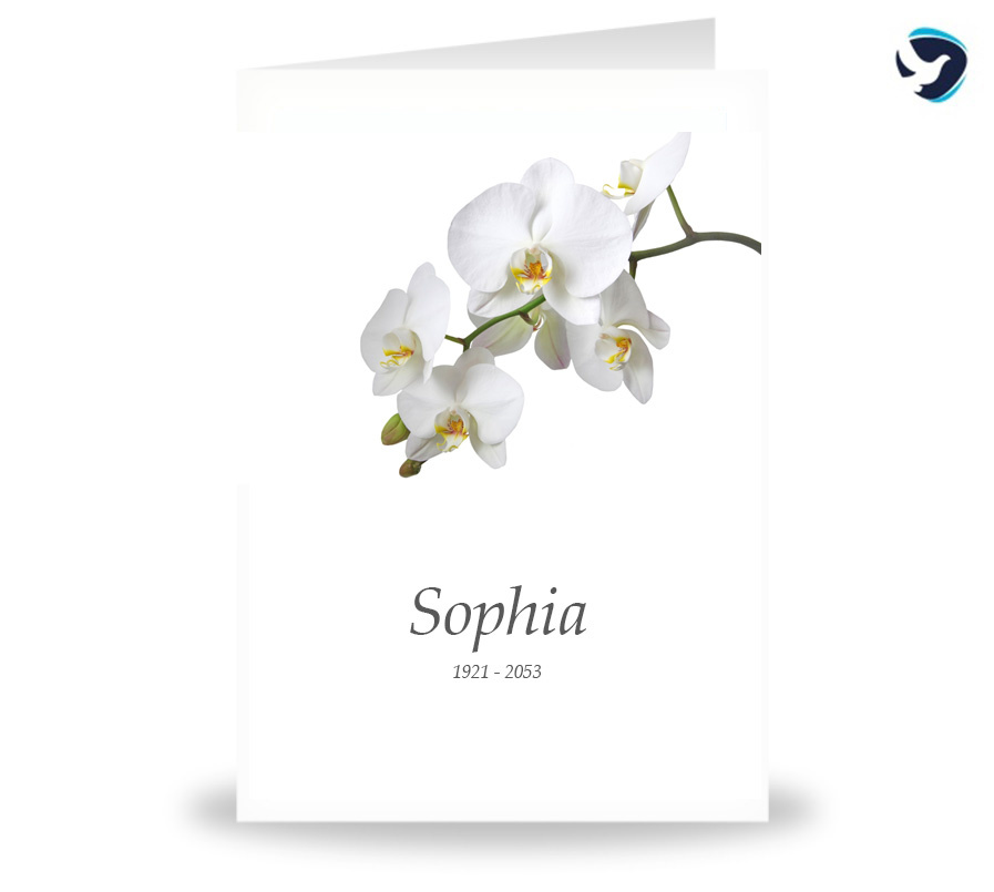 Rouwkaart Orchidee
