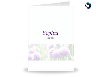 Rouwkaart Paarse Bloemen