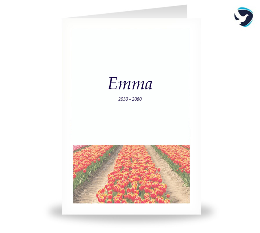 Rouwkaart Tulpen Balk