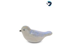 Vogel Urn Mini Blauw Creme