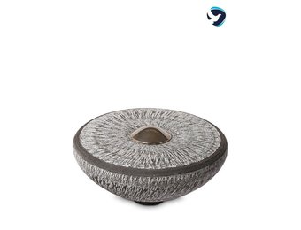 Grijze Urn 'Disk' Groot