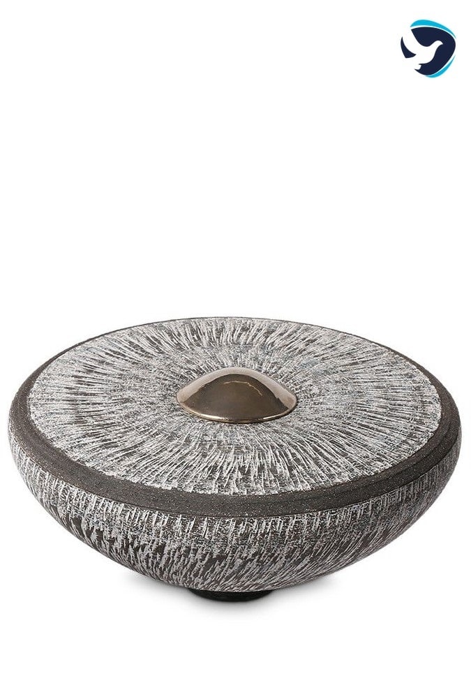 Grijze Urn 'Disk' Groot