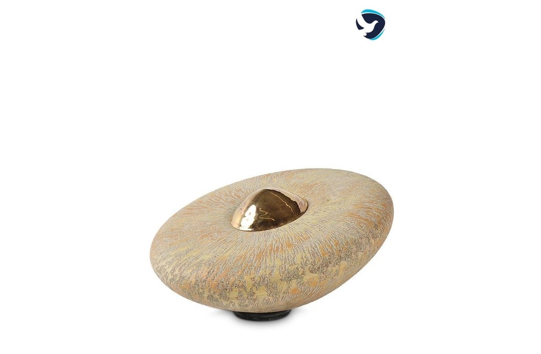 Gele Urn 'Disk' Groot