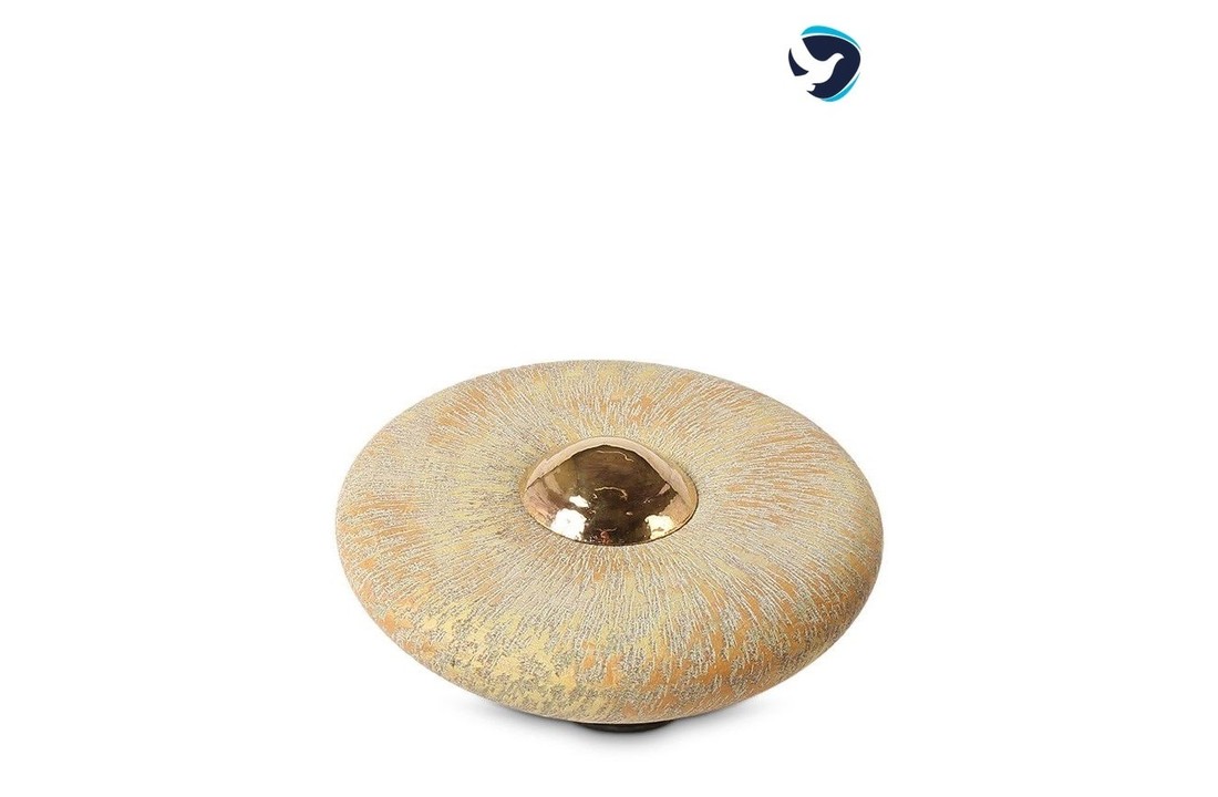 Gele Urn 'Disk' Groot