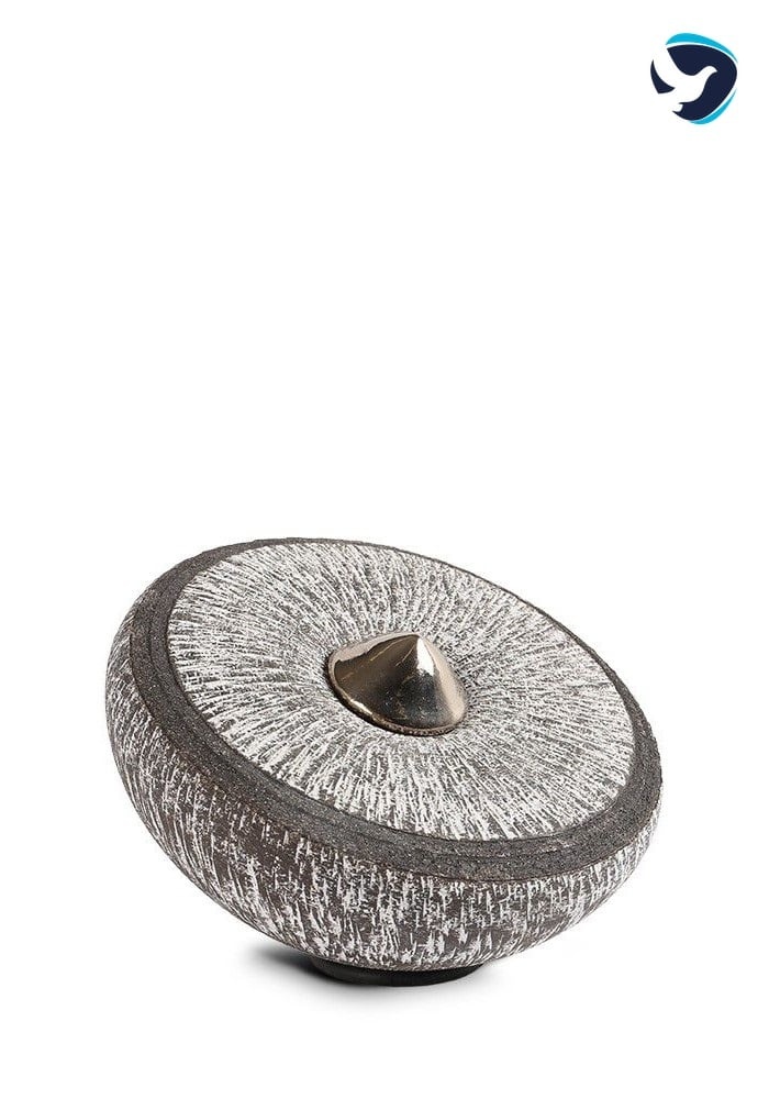 Kleine Grijze Urn 'Disk'