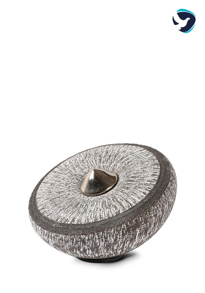 Kleine Grijze Urn 'Disk'