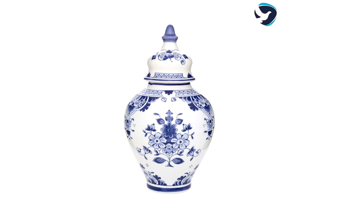 Delfts Blauw Dekselvaas