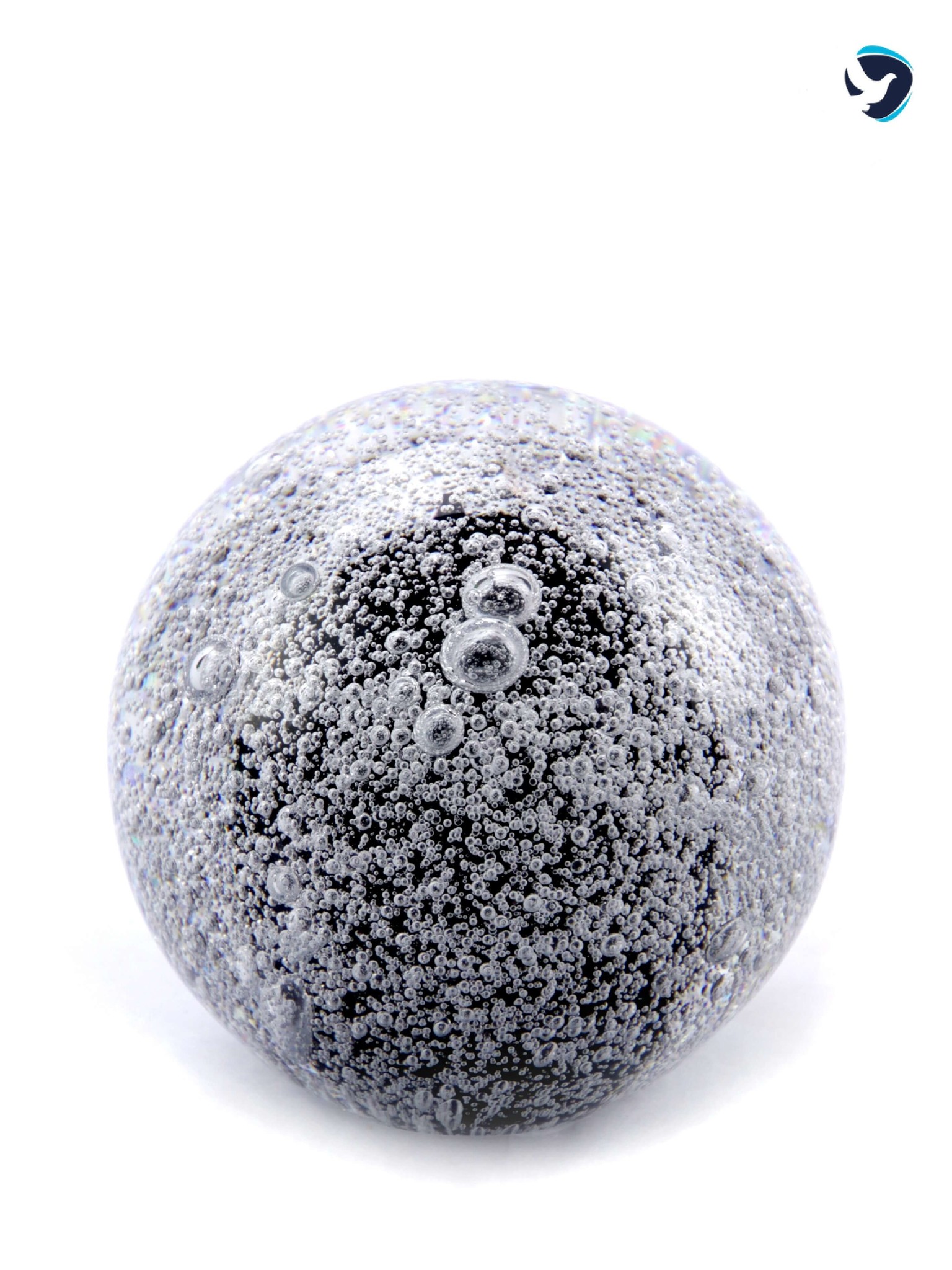 Zwarte Urn Transparant 'Bulb'