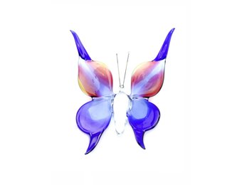 Grote Vlinder Rose Blauw