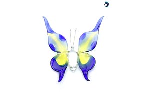 Vlinder Groot Blauw Geel