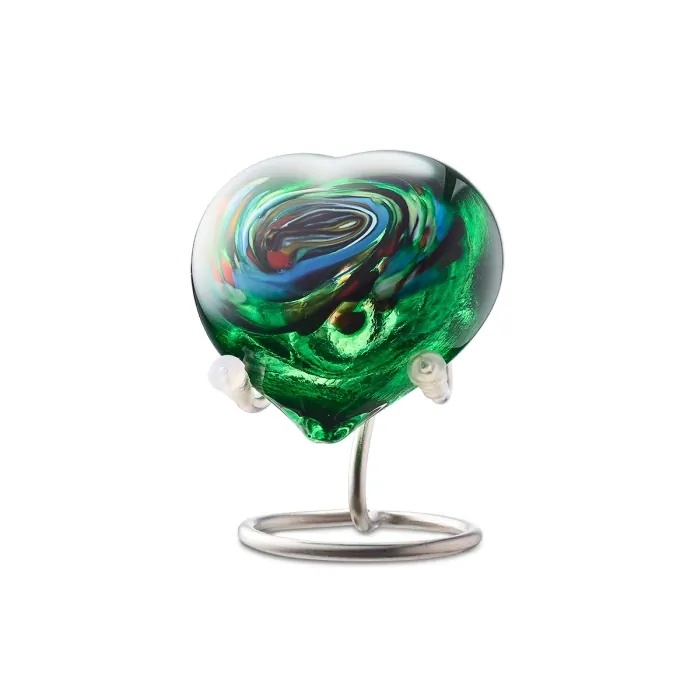 Groene Urn Hart Kleurig