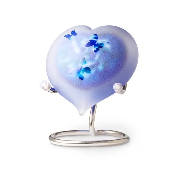 Blauwe Harten Urn Medium