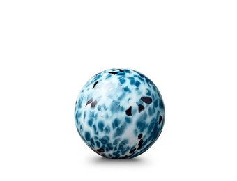 Turquoise Zwart Witte Bol 12 cm