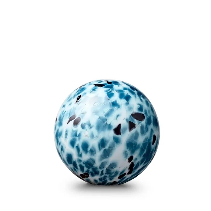 Turquoise Zwart Witte Bol 12 cm