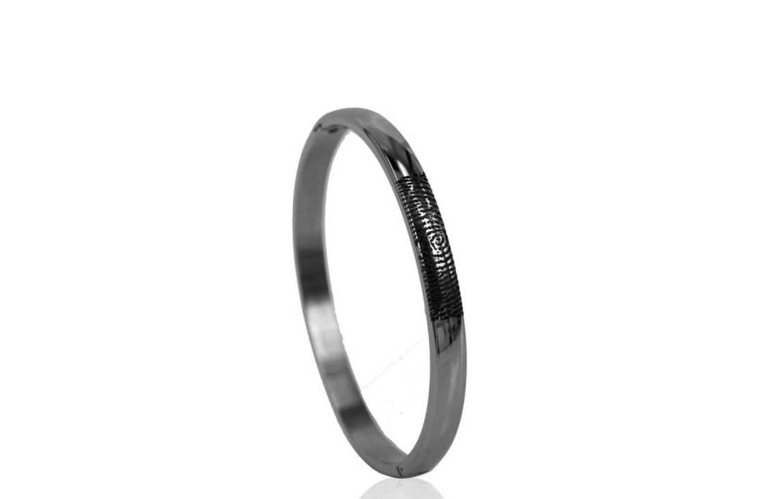 Armband (stijf) Edelstaal met vingerafdruk