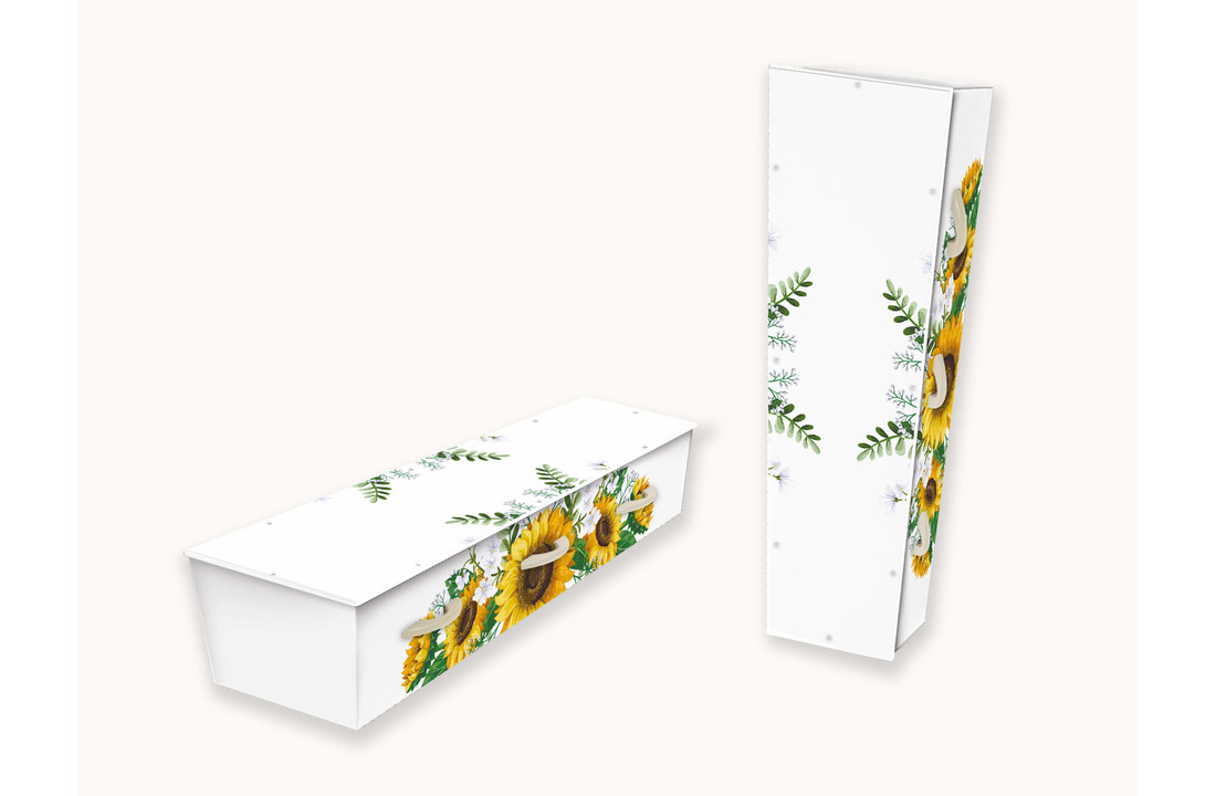 Eco Grafkist Zonnebloemen Houtvezel