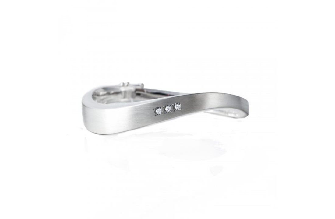 Armband met schroefdop en 3 stenen