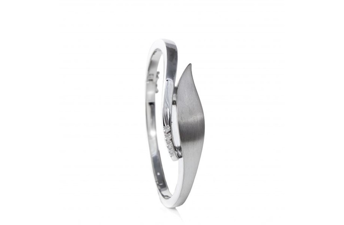 Zilveren design armband met 5 stenen
