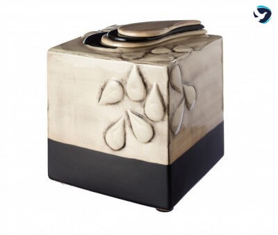 Urn mokka vierkant met druppels