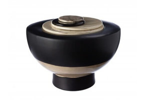 Urn in schaalvorm donkerbruin