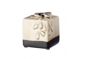 Mini Urn mokka vierkant met druppels