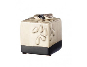 Mini Urn mokka vierkant met druppels