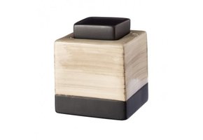 Mini  urn doosvorm in mokka en bruin