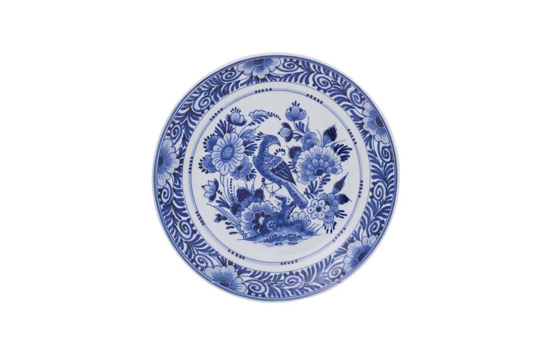Delfts Blauw Bord paradijsvogel