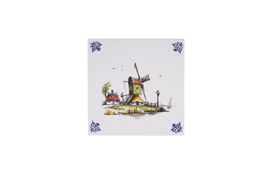 Delfts Blauw Tegel Molen