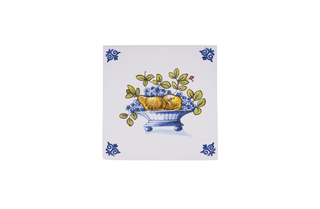Delfts Blauw Tegel Fruit