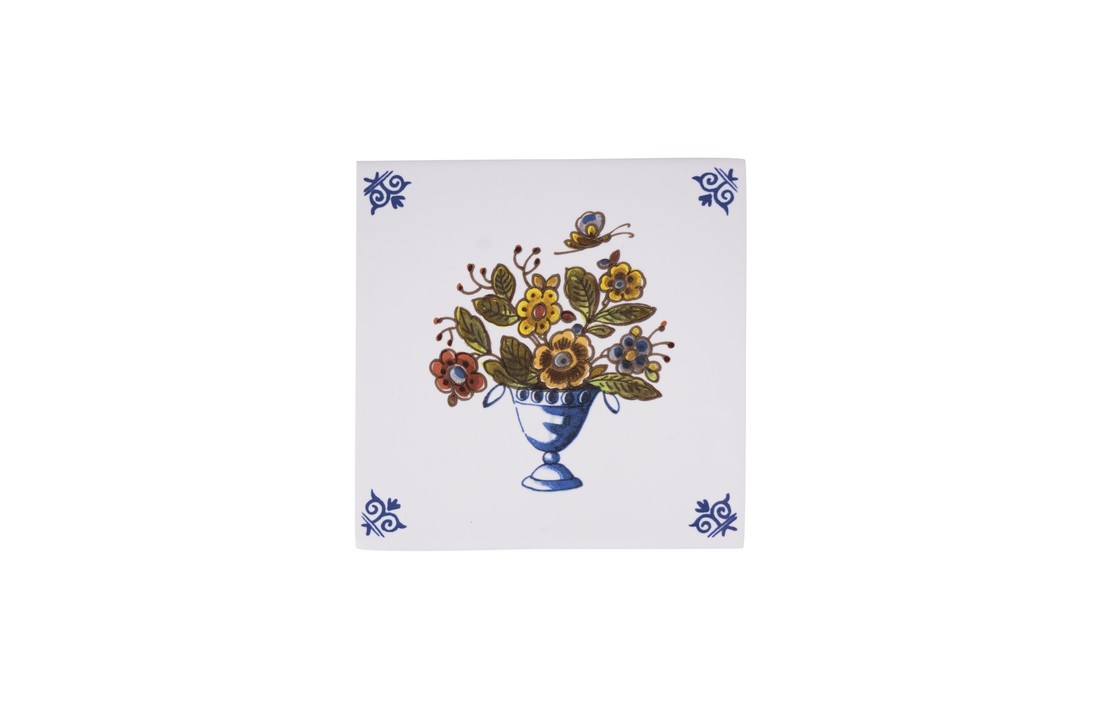 Delfts Blauw Tegel bloemvaas