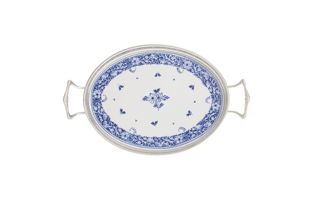 Delfts Blauw Roomstelblad ovaal