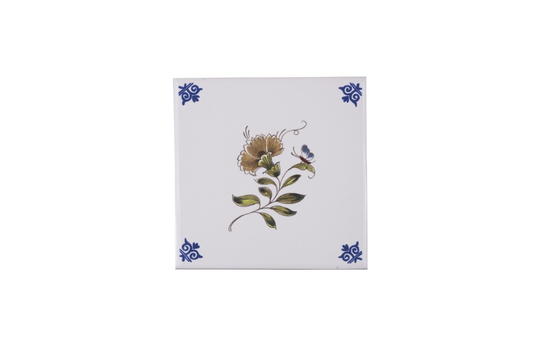 Delfts Blauw Tegel Bloem