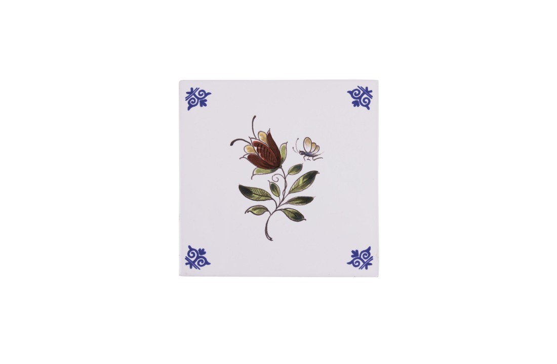 Delfts Blauw Tegel Tulp
