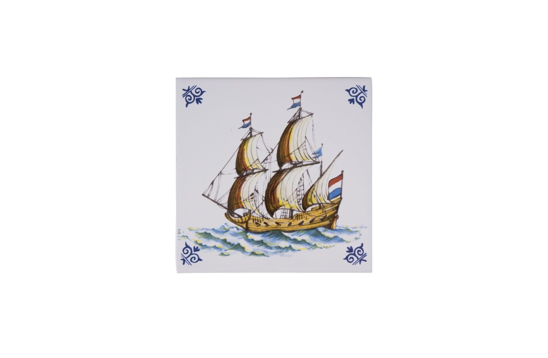 Delfts Blauw Tegel Groot Schip