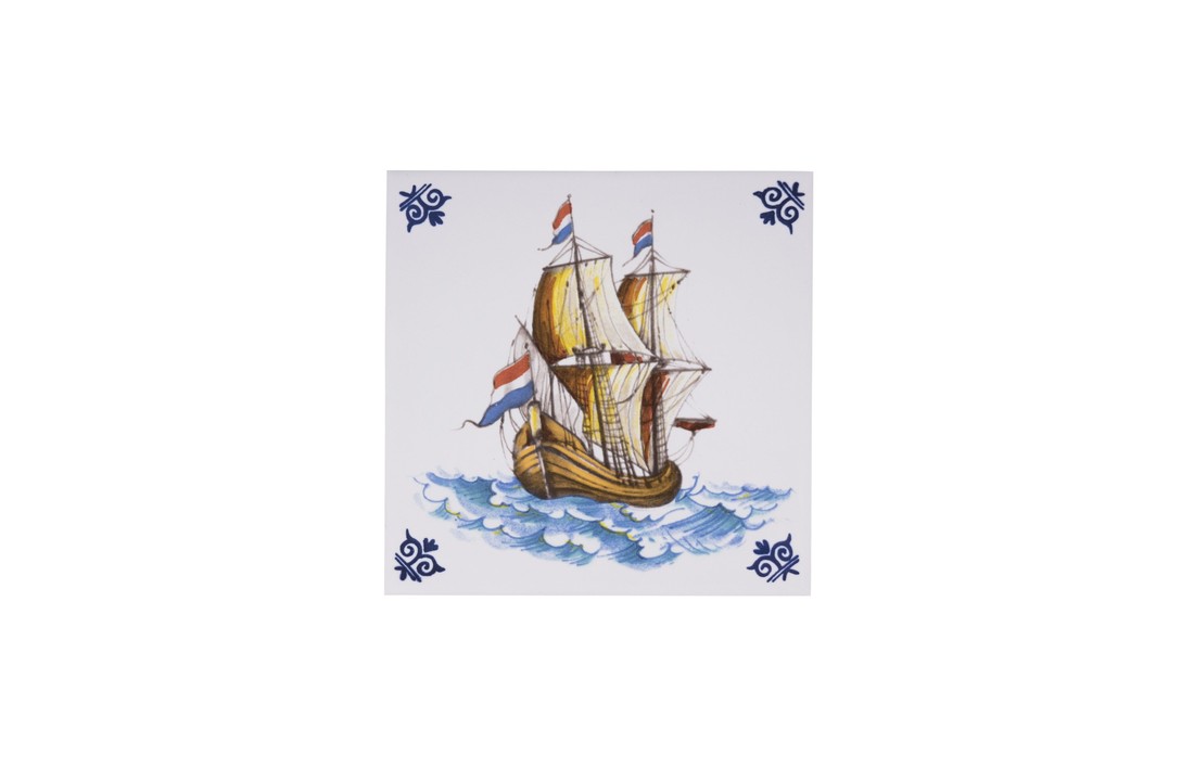 Delfts Blauw Tegel Schip Nederland
