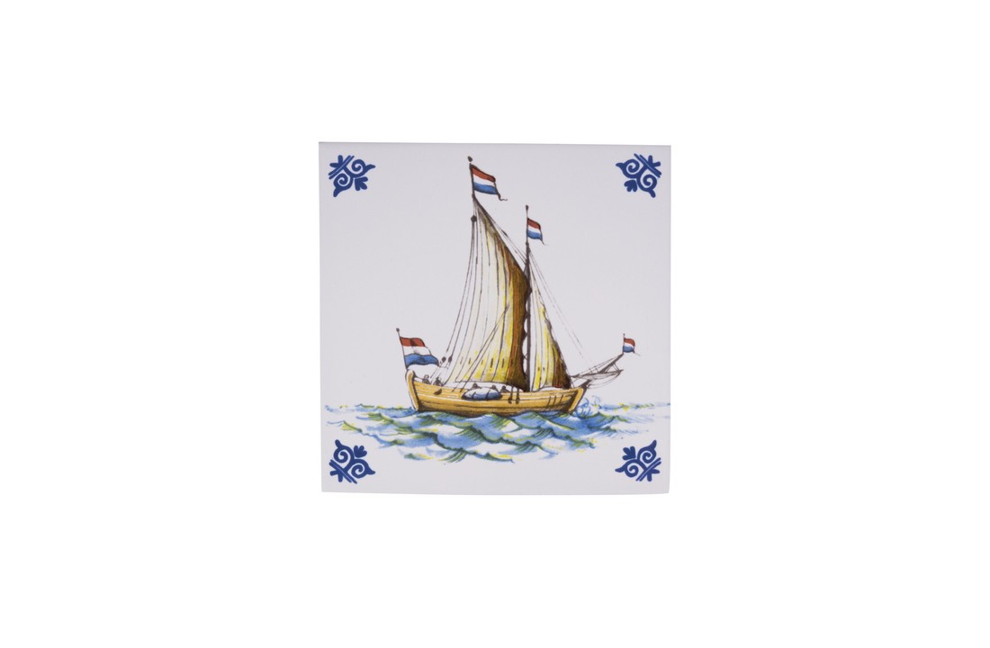 Delfts Blauw Tegel Kleine Schip